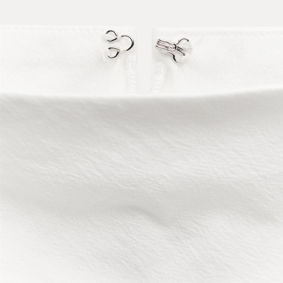 NWT Zara Woman Bloggers Fav Bow KNOTTED MINI SKIRT ZW COLLECTION White Size XS - Picture 9 of 14